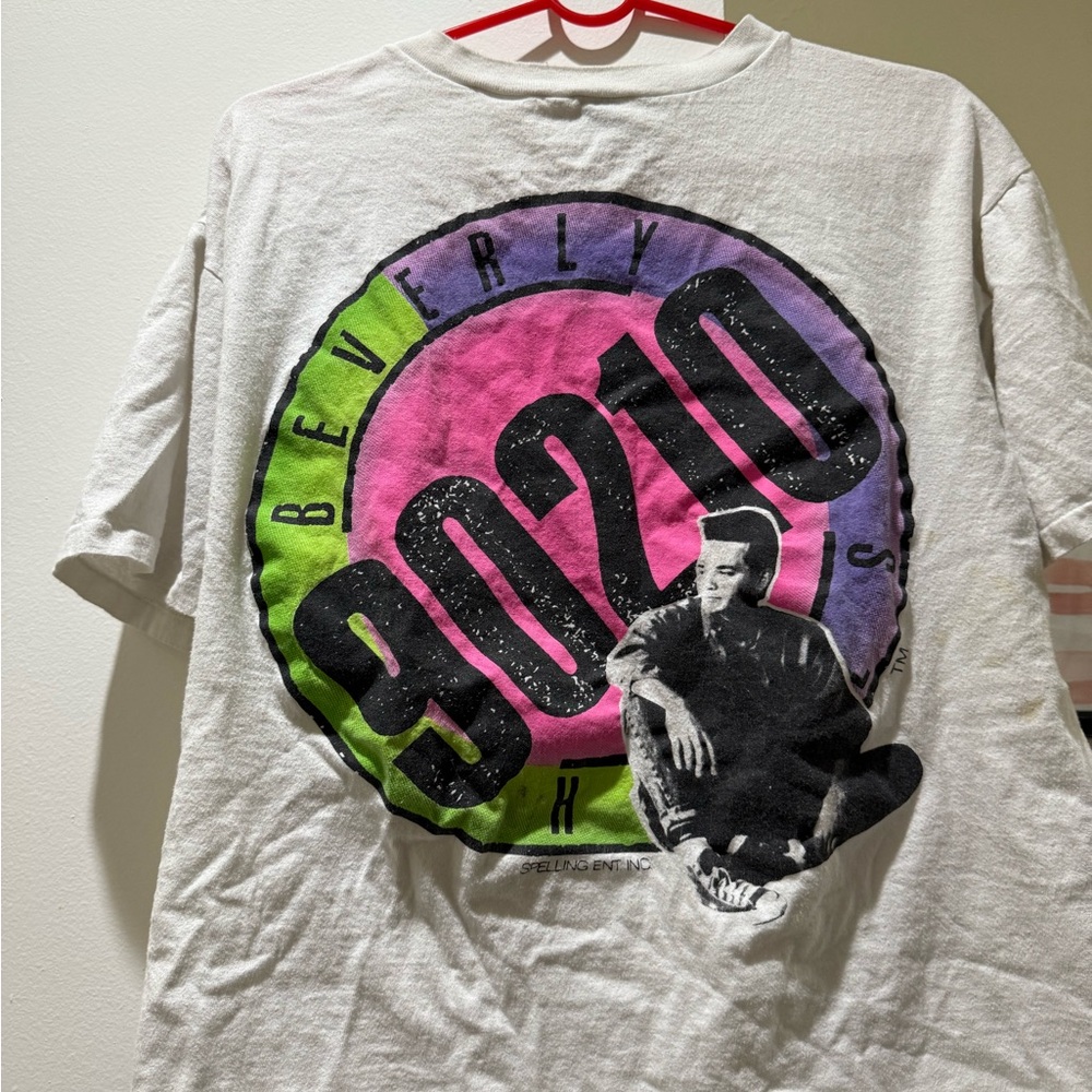 Women’s Vintage 90s Beverly Hills 90210 Multicolored Logo T-shirt, size L